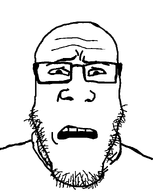 bald beard disgusted glasses looking_at_you nose teeth template transparent transparent_background variant:markiplier_soyjak // 1039x1300 // 60.0KB