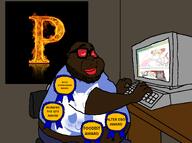 'p 9a0c 9a0c_(nigger) 9a0c_(pedophile) brown_skin chair computer discord fat furry keyboard limeade_(alter_ego) limeade_(user) limeade_should_resign meta:namefags mousecord mousegram neckbeard nigger rape_9a0c red_glasses subvariant:smugfat telegram tinted_glasses typing variant:smugjak // 1449x1080 // 374.1KB