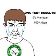 attack_on_titan brown_hair crying dna eyes_closed floch_forster pol_(4chan) shingeki_no_kyojin tear variant:chudjak white_shirt white_skin // 2048x2048 // 402.8KB