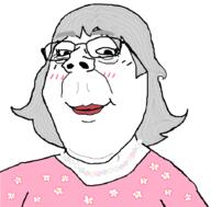 boymoder brown_hair glasses grandma hair hand old old_woman smile subvariant:wholesome_soyjak tranny variant:gapejak woman // 904x888 // 98.9KB