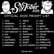 2025 halloween list meta:not_oc meta:soytober meta:soytober2025 prompt soyjak_party soytober text variant:gapejak variant:impish_soyak_ears // 1080x1080 // 153.8KB