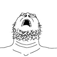beard closed_eyes glasses looking_up nikocado_avocado open_mouth screaming teeth variant:unknown // 640x640 // 8.2KB