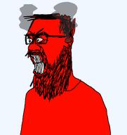 angry beard clenched_teeth hair looking_to_the_left red_skin steam teeth teeth_showing variant:buddy // 740x786 // 22.6KB
