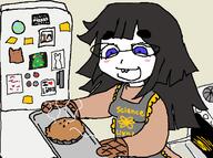 baking clothes fridge glasses hair holding_object variant:soytan // 658x491 // 25.3KB