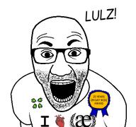 4chan arm award clothes clover encyclopedia_dramatica glasses heart i_heart i_love logo lulz oldfag open_mouth soyjak stubble text tshirt variant:el_perro_rabioso website // 427x400 // 27.2KB