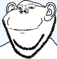 ear eyelids glasses merge small_eyes smile soyjak stubble subvariant:massjak variant:gapejak variant:impish_soyak_ears // 574x596 // 108.4KB