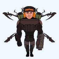 arm buff cannon chud claw closed_mouth clothes ear female female_mutant_(skibidi_toilet) full_body glasses hair helmet heterochromia long_hair skibidi_toilet subvariant:chudjak_front subvariant:female_chudjak subvariant:female_muscular_chud subvariant:muscular_chud toilet variant:chudjak vein // 2300x2300 // 253.3KB