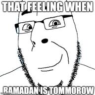 closed_mouth glasses meme ramadan stubble subvariant:wholesome_cobson template text that_feeling_when_knee_surgery_is_tomorrow variant:cobson // 500x500 // 47.9KB