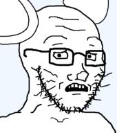 animal animal_ears concerned ear glasses large_ear looking_at_you monochrome mouse open_mouth rat restoration rodent scared series:soyjak_restoration_project snout soyjak stubble subvariant:soyak_(concerned) transparent_background variant:soyak whisker // 708x800 // 9.9KB