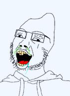 bald beard big_lips big_nose blush blushing clothes glasses hoodie mustache soyjak stubble variant:bwcsheniqua white_background white_skin // 1000x1366 // 83.4KB
