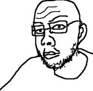 closed_mouth clothes ear glasses soyjak stubble variant:unknown // 241x236 // 4.3KB