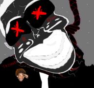 artist:crimsonvoidhydra1488 black_skin broken ezl glasses hanging jartycuck nigger pentagram red_text rope salute smile star_of_david subvariant:jartycuck text trihard variant:chudjak // 1920x1798 // 775.3KB