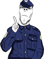 animated clothes coaltent_cop full_body glasses neutral pointing_up police police_hat stubble text uniform variant:dubbbzjak // 257x338 // 119.2KB
