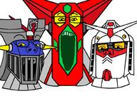 anime gape getter_robo go_nagai grill gundam horn mazinger_z mech mecha open_mouth robot soyjak_trio turbine variant:gapejak variant:markiplier_soyjak variant:tony_soprano_soyjak // 828x581 // 90.3KB