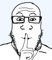 finger glasses hair hand looking_at_you open_mouth shushing silence soyjak stubble template transparent_background variant:markiplier_soyjak white_skin // 1035x1200 // 34.6KB