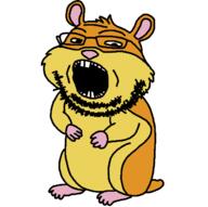 animal buck_teeth full_body glasses hamster open_mouth redraw soyjak stubble variant:gapejak // 626x622 // 14.8KB