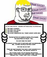 angry anti_sharty blond closed_mouth clothes copypasta discord downvote ear fat glasses hair hand holding_object looking_at_you nate sage sign soyjak stubble subvariant:duzjak text variant:soyak white_background white_skin wordswordswords wrinkles // 640x769 // 81.8KB