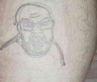 irl leg meta:tagme open_mouth stamp stubble tattoo variant:feraljak // 475x401 // 7.7KB