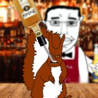 alcohol bar bartender beer drinking irl_background liquor meta:tagme squirrel subvariant:chudjak_front subvariant:feralsquirrel variant:chudjak variant:feraljak // 1378x1378 // 1.8MB