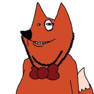animal bowtie fangs fox foxford_comics foxychums monocle nose smile soyjak stubble variant:impish_soyak_ears wormwood // 1000x1000 // 196.9KB