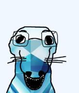 dog gem glasses open_mouth smile soyjak variant:dogjak whisker // 684x806 // 146.6KB