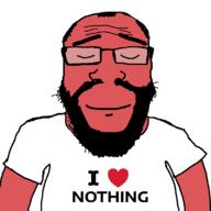 balding beard closed_mouth clothes glasses hair heart i_love red red_skin smile soyjak subvariant:science_lover text tshirt united_nations variant:markiplier_soyjak // 800x800 // 7.4KB