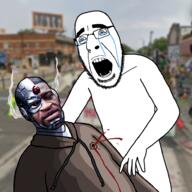 black_lives_matter crying cyborg george_droyd george_floyd lawnmower nigger robot series:saint_floyd total_nigger_death variant:cobson // 944x944 // 537.0KB