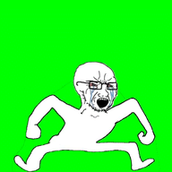 animated arm bloodshot_eyes crying dance full_body glasses green_screen hand leg monkey_dance oe_cake open_mouth soyjak stubble variant:soyak // 572x560 // 1.5MB