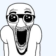 artist:sisa9000 distorted gape glasses large_glasses looking_at_you oh_my_god_she_is_so_attractive open_mouth series:remastered_soyjaks shocked stubble subvariant:el_perro_loco teeth template transparent_background variant:el_perro_rabioso // 1025x1025 // 120.7KB