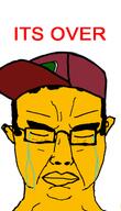 cap chud closed_eyes closed_mouth clothes crying ear glasses hair hat its_over sneed soyjak subvariant:chudjak_front text the_simpsons variant:chudjak // 413x718 // 53.5KB