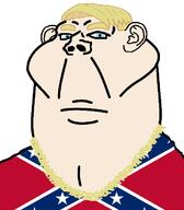 a10_eyes ameriaryan closed_mouth clothes confederate ear lips red_shirt soyjak stubble subvariant:impish_ameriaryan trend:aryan united_states variant:impish_soyak_ears white_skin // 596x682 // 28.0KB