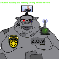 antenna bot churkich closed_mouth communism ear greentext hair hammer_and_sickle kolovrat metal radar red_eye robot rusich solovyov subvariant:branigger television variant:brandon wires zov zovbot // 1674x1682 // 199.9KB