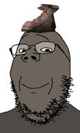 admin_thrembo boot boot_(user) brown_skin glasses meta:tagme shoe smile soyjak soyjak_party stubble variant:gapejak // 375x623 // 85.8KB