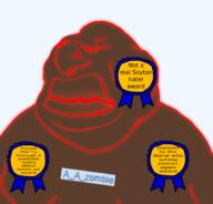 a_a_zombie a_a_zombie_(namefag) award awards brown_skin fat glowing meta:tagme mutt obese variant:meximutt // 888x849 // 158.6KB
