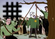2soyjaks accessory ack arm army authoritarian badge bloodshot_eyes blue_eyes buff closed_mouth clothes cross crying drawn_background ear eastern_orthodox fascism full_body glasses grass hair hand hang hanged hanging happy_merchant hat holding_object holding_rope irl irl_background iron_guard judaism juden kippah leg lynching military military_uniform nazism neo-nazi noose nose open_mouth orthodox orthodox_cross orthodoxy outdoors romania rope smile smug soyjak st_michael's_cross star_of_david stubble subvariant:wholesome_soyjak sun template tongue tree uniform variant:bernd variant:chudjak variant:gapejak yellow yellow_skin yellow_teeth // 1075x769 // 1.1MB