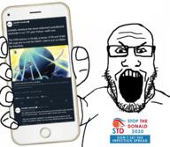 2020 coronavirus_pandemic donald_trump glasses hand holding_object holding_phone iphone joe_biden phone soyjak stubble subvariant:phoneplier subvariant:phoneplier_vertical twitter variant:markiplier_soyjak // 2160x1884 // 1.9MB