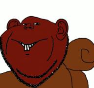 animal animated arm brown_skin buck_teeth ear eating hand large_mouth nut open_mouth smile soyjak stubble subvariant:impish_squirrel tail trend:squirreljakking variant:impish_soyak_ears // 299x278 // 725.8KB