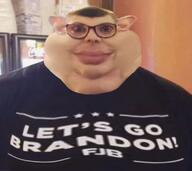 closed_mouth coca_cola ear fat glasses joe_biden photograph photoshop real_life soyjak star_(symbol) subvariant:branigger text variant:brandon // 588x523 // 70.7KB