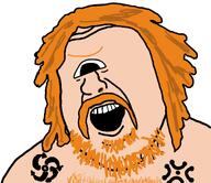 cantabri cantabria celt celtic cyclops ginger ginger_hair hair moustache ojancano ojancanu one_eye orange_hair swastika variant:shotjak white_skin // 1273x1100 // 258.4KB