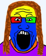 clothes colorful long_hair red_hair subvariant:hippiejak tshirt variant:markiplier_soyjak // 1016x1251 // 494.5KB
