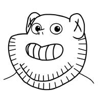 calarts ear grin redraw smile soyjak stubble variant:impish_soyak_ears // 941x875 // 90.5KB