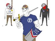 3soyjaks ack antifa communism flag flag:gadsden flag:israel flag:lgbt_pride_flag flag:soviet_union flag:transgender_pride_flag full_body hanging israel leftist muscles noose patriot_front republican rope soviet_union suicide trend:aryan troon united_states variant:bernd variant:cobson // 2224x1685 // 721.2KB