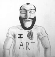 artist:entiral beard clothes drawfag drawing glasses i_love shading smirk soyjak subvariant:science_lover text variant:markiplier_soyjak // 1080x1132 // 648.7KB