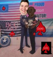 betsy_ross_flag black_skin carpet drawer ear flag flag:united_states george_floyd glasses irl_background kris_kane nikocado_avocado power_outlet series:saint_floyd soyjak spade stubble subvariant:floydjak united_states variant:soyak // 1080x1150 // 1.3MB