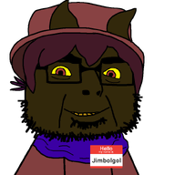 animal_ears beard black_skin clothes fusion hair hat hello_my_name_is_(sticker) jimbo_(namefag) looking_at_you meta:namefags nigger niko_(oneshot) olgol_(user) oneshot scarf smile stubble subvariant:olgolstein trend:namefag_hybrids variant:cobson whisker yellow_sclera yellow_teeth // 800x800 // 45.9KB