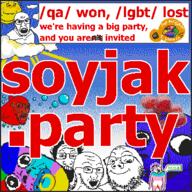 advertisement animal baby badge bloodshot_eyes bubble closed_mouth cloud coal colorful concerned crying deformed drawn_background fish flag food foodjak fruit glasses gradient grape greentext hanging lgbt_(4chan) multiple_soyjaks open_mouth pacifier pixel_art pixelcanvas purple_hair qa_(4chan) red_skin rope small_head smile soyjak soyjak_party speech_bubble stubble subvariant:jacobson subvariant:nathaniel subvariant:soyak_(concerned) subvariant:wholesome_soyjak suicide sun text tongue tranny variant:a24_slowburn_soyjak variant:bernd variant:feraljak variant:gapejak variant:markiplier_soyjak variant:soyak // 358x358 // 53.5KB