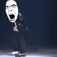 angry animated dance glasses michael_jackson moonwalk open_mouth soyjak stubble variant:cobson // 404x290 // 4.1MB