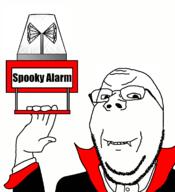 alarm animated closed_mouth halloween smile subvariant:wholesome_soyjak teeth vampire variant:gapejak // 1070x1172 // 244.7KB