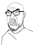 angry bald redraw soyboy teeth_showing variant:feraljak // 329x452 // 59.3KB