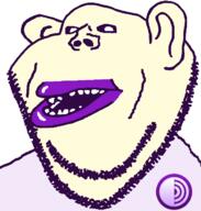 amerimutt clothes ear lips lipstick looking_at_you purple stubble subvariant:impish_amerimutt tor tor_browser tshirt variant:impish_soyak_ears // 598x628 // 38.3KB